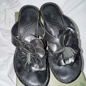 Born Black Floral Women's Sandals